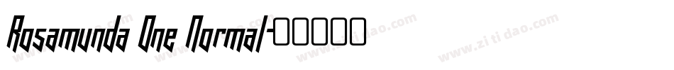 Rosamunda One Normal字体转换